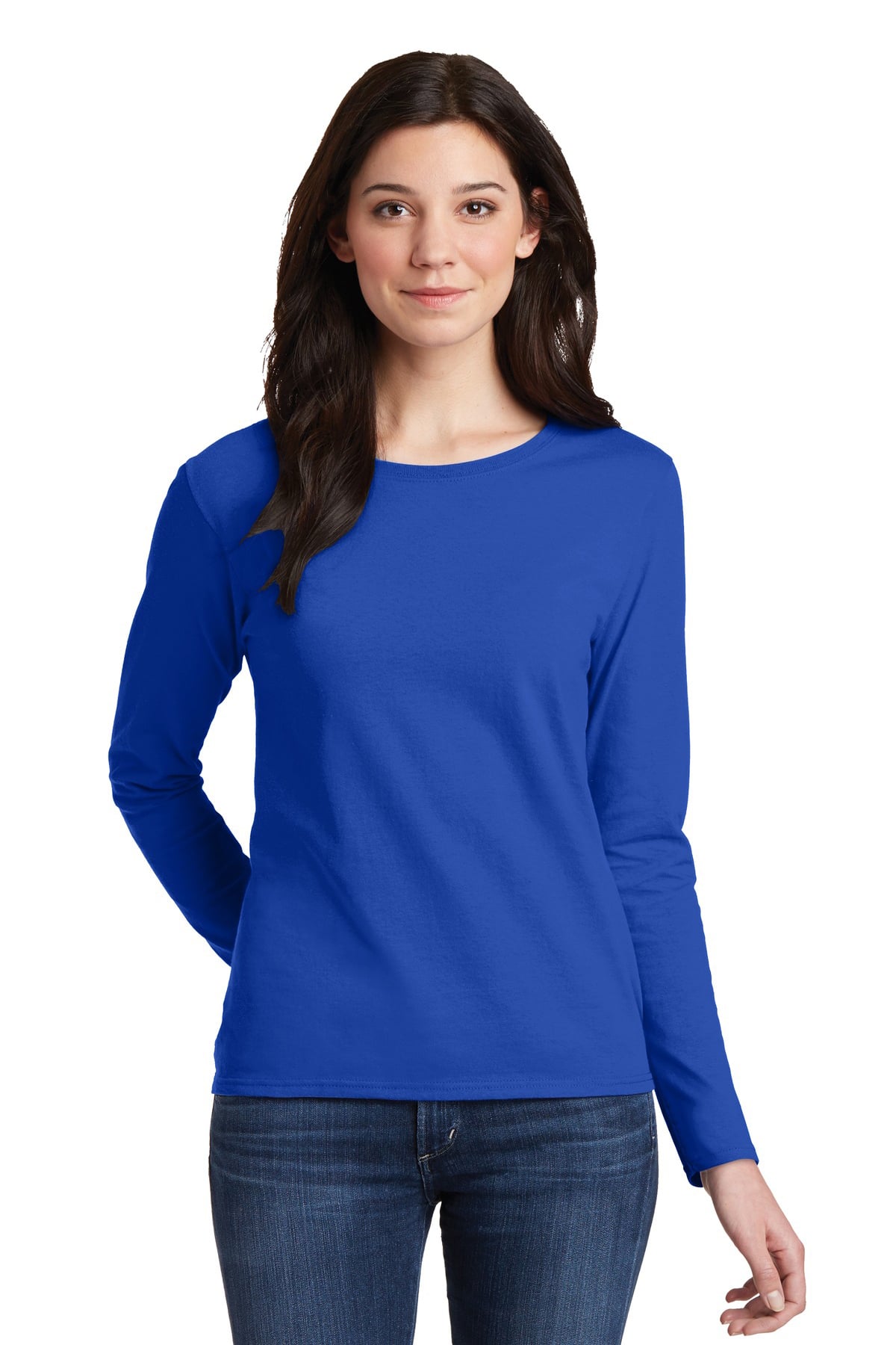5400L Gildan® Ladies Heavy Cotton™ 100% Cotton Long Sleeve T-Shirt with  Silkscreen - Southern Emblem